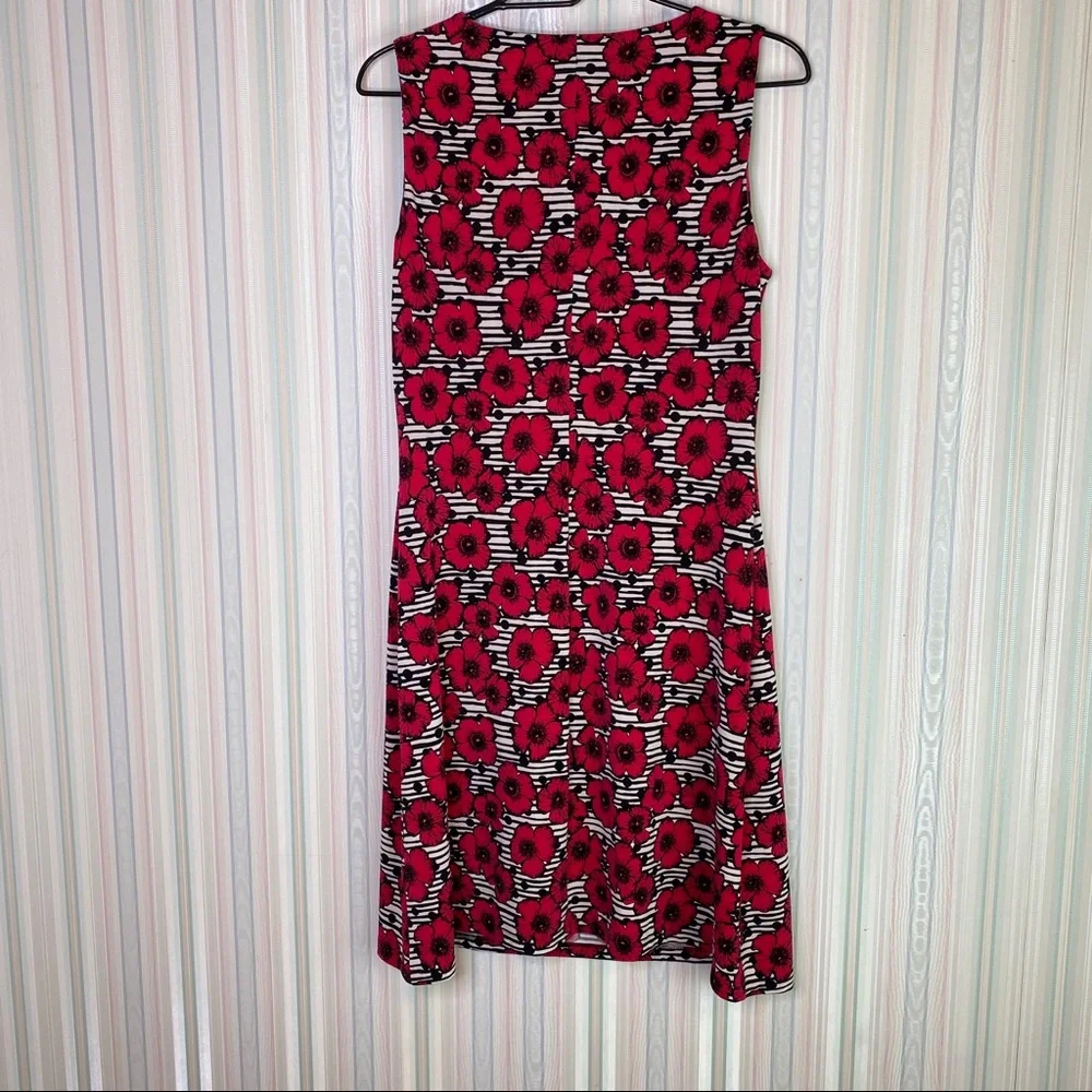Tommy Hilfiger Floral Pink Black Sleeveless Dress - Picture 6 of 7
